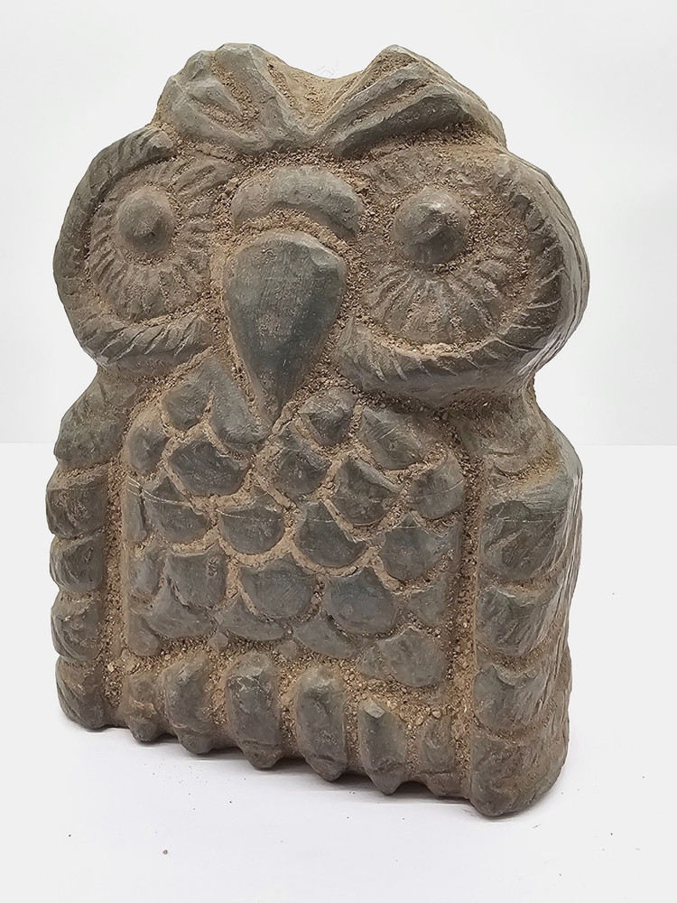 300 BC Athena Owl Ancient Greek Roman Statue Pure Stone Large Carved Artifact