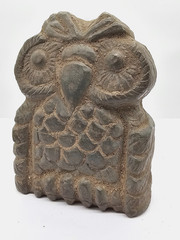 300 BC Athena Owl Ancient Greek Roman Statue Pure Stone Large Carved Artifact