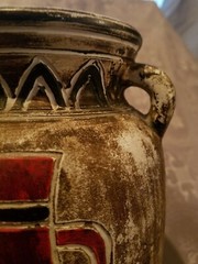 Antique Greek Apulian Ancient Hand Painted Pottery Pitcher Size 16″D x 8.5″L