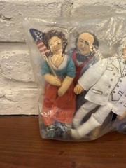 1979 Hallmark Historic Cloth Dolls Mark Twain Amelia Earhart Annie Oakley Sealed