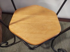 Longaberger Wrought Iron Generations Metal Stand/Table with Wood Shelves & Box
