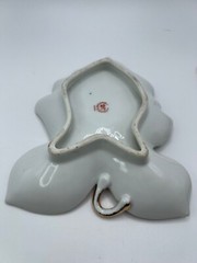 Vintage Floral Leaf Shape Trinket Dish Japan