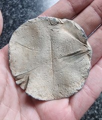 Metal Detecting Find Lead Disc WC Medieval /Post Medieval Antique 56mm 64.88g