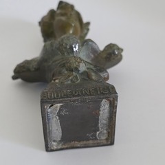 French Boule de Neige Lady Bust Spelter Art Nouveau Style Figurine