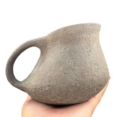 Norwegian Art Pottery Jug Pitcher Norway Hand Made Primitive Pottery Textured