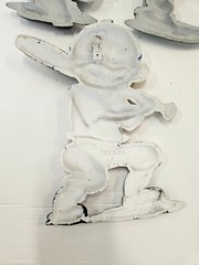 VINTAGE 1970S – SEXTON 3 BASEBALL PLAYERS CASTED METAL WALL HANGINGS Catcher