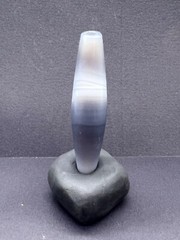 A Very Unique Old Sumerian Antiquity Jasper Stone Wild Lion Statue Figured