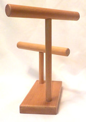 2 NEW Hand Crafted Jewelry Display Bracelet Organizer Necklace Rack Watch Stand