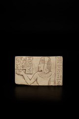 Ancient Egyptian Antiques Cleopatra Stone Relief Statue Horus Connection Decor