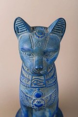 EGYPTIAN ARTIFACTS A RARE AUTHENTIC PHARAONIC CAT FIGURINE OF GODDESS BASTET BC
