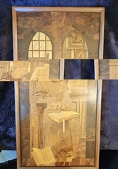 Wooden Marquetry By William BADER, Asheville, NC, signed