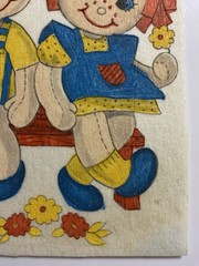 Raggedy Ann & Andy Dutch Holland Vintage Unframed Wall Art