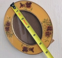 Vintage Bucklers Fifth Ave NY Oval Enamel Floral Frame Gold Tone