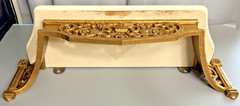 Vintage Syroco Gold Wall Shelf Faux Marble Top Hollywood Regency 22″ USA