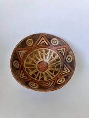 Clay Plate Pre-Columbian Crafts Quillacinga Culture