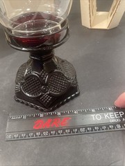 Avon 1876 Cape Cod Collection RUBY RED PEDESTAL Hurricane Lamp ORIGINAL BOX Pz