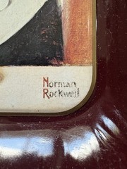 1975 Norman Rockwell “The Butter Girl” First Limited Edition Christmas Tray