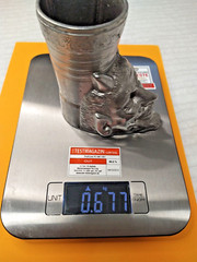 Vintage Devil Mephistopheles Metal Pencil Holder Cup Heavy Cast Metal Desk Decor