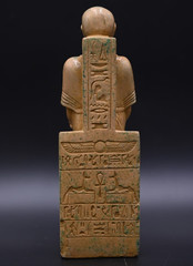 Authentic Ancient Egyptian Seated Statue Of Amenhotep Inscribed Stone Figure BC