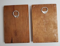 Wood Handmade Plaques Hobby 70s Style Primitve Country 2 Count 3.88″ Wide 6″ Tal