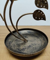 Bronze-Tone Tree Bird Nest Earring Stand Jewelry Tower heavy Duty