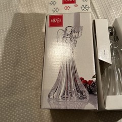 MIKASA Lead Crystal Roman Glass Angel Candle Stick Holder Made In Germany