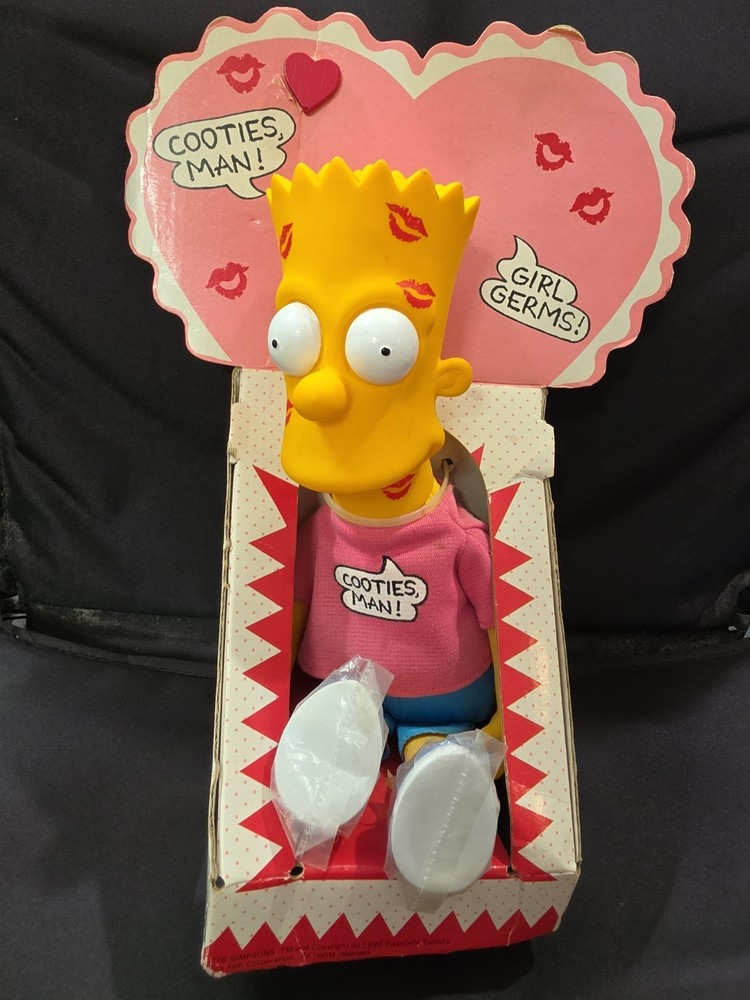 Vintage 1990’s “cooties man” Bart Simpson Valentines doll