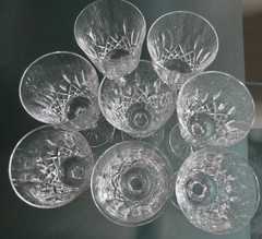 7 Waterford Crystal LISMORE 10oz 7”Tall Water / Wine Glasses Stemware Ireland