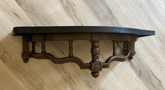 VTG 1969 MCM DART INC Black/Brown Wall Accent Display Shelf #3027 MADE USA
