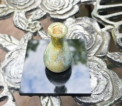 Ancient Roman Glass Time of Christ Unguentarium Bottle Mounted 2.75”