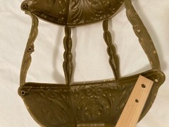 Vintage 1975 Gold Floral /Ivy Holder Wall Vase 23.25″x11″ Syroco Burwood #1300