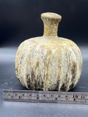 Un Touched Ancient Roman Glass Bottle in Perfect Condition C. 1st-2nd Century AD