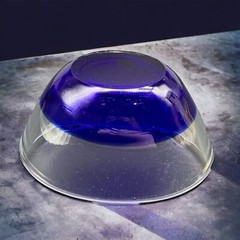 Willu Johansson Hadeland Norway Scandinavian Cobalt Blue Trinket Dish Bowl Small
