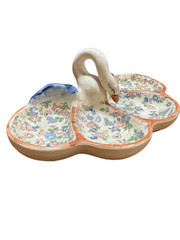Vintage Japanese Ceramic Swan Dish