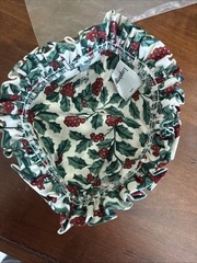 Longaberger Parsley Fabric Liner In Traditional Holly NEW
