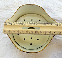 Vtg T & V Limoges France Footed Butter &Cheese Bowl Handpainted Roses Gold Gild