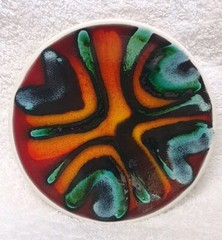 🔶️SGND 49 RETRO VINTAGE SPACE AGE POOLE POTTERY PLATE MOD MODERNIST POP ATOMIC