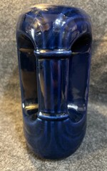 Vintage 1940s Cobalt Blue Ceramic Refrigerator Pitcher Art Deco Style