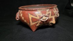 Pre-Columbian pottery Chupicuaro Two Faces Bowl . 800AD- 400 AD