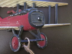 Homco Sexton Airplane Cast Metal Wall Art Decor Plane 1976 Vintage 11×5