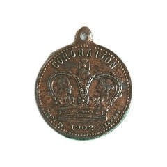 1902 Britain Barratt & CO. Sweets Coronation Token Metal Detecting Find (43)