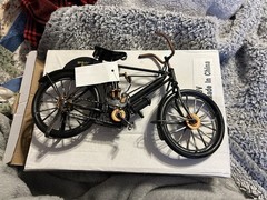 Vintage Harley-Davidson Metal Bicycle Motorcycle Model Handmade Decor 10″ x 7″