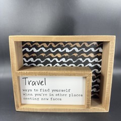 Primitives By Kathy Folk Art Sign Travel Find Yourself Wood Lancaster 2000 VTG