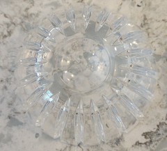 New Vintage Apple Dish Lead Crystal 24% Clear with Lid USA 5″ Candy Bowl Autumn