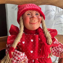 Vintage Christmas Tregaardens Julehus Art Doll: Handpainted from Norway