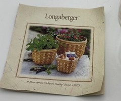 Handwoven Longaberger Basket RARE 5 Signatures Mint Condition Never Used Mint