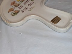 Mushroom Ceramic Wall Decor/Spoon rest Avon Hand-Painted 1980 Mushroom Shrooms