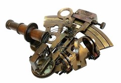 Antique Brass Working Marine Sextant Collectible Vintage Nautical Ship Astrolabe