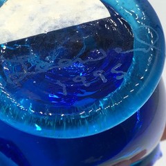 Hand Blown Art Glass Bluebird Of Happiness Signed By Leo Ward