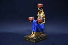Authentic Ancient Egyptian Antiquities Horus Falcon Candle Holder Egyptian BC